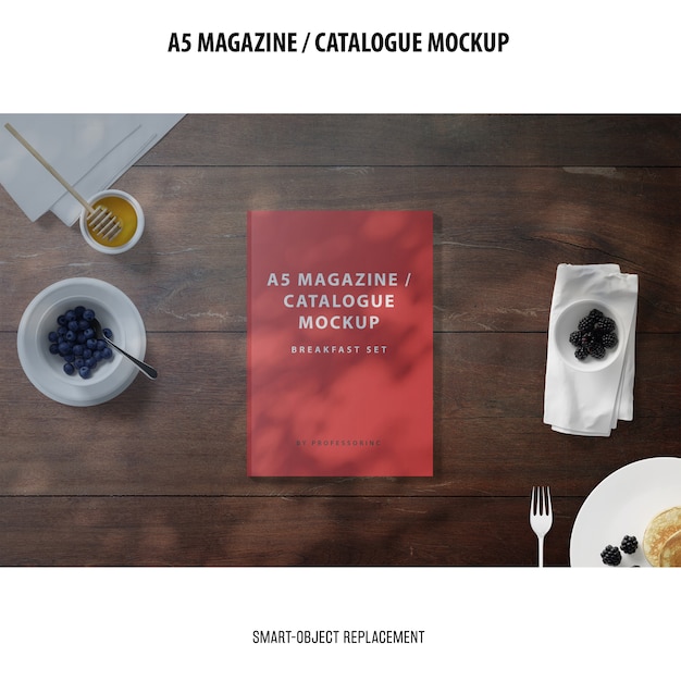 A5 tijdschriftcatalogus mockup