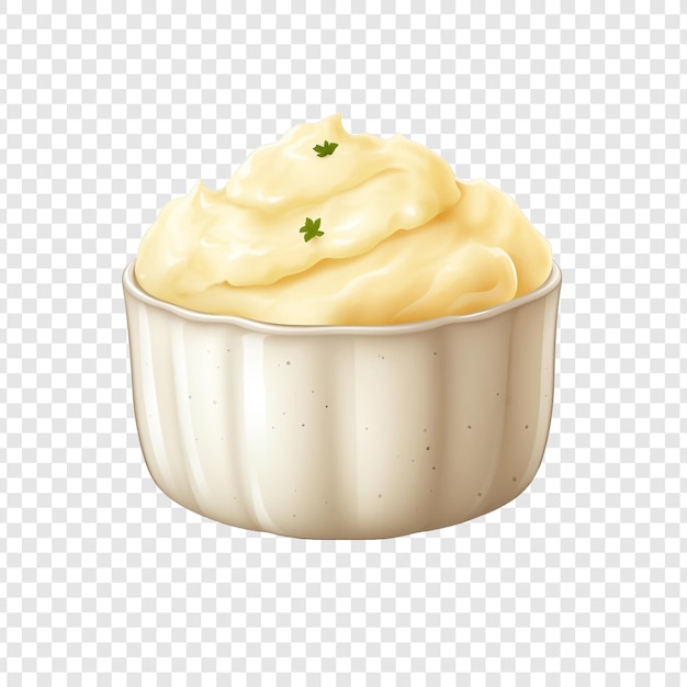 Gratis PSD aardappelpuree geïsoleerd op een doorzichtige achtergrond