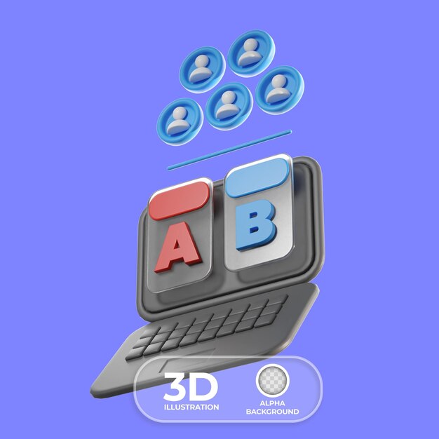 AB Prueba de la ilustración 3D de comercialización