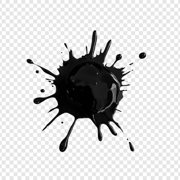 Abstract Black Ink Splash Una representación 3D dinámica