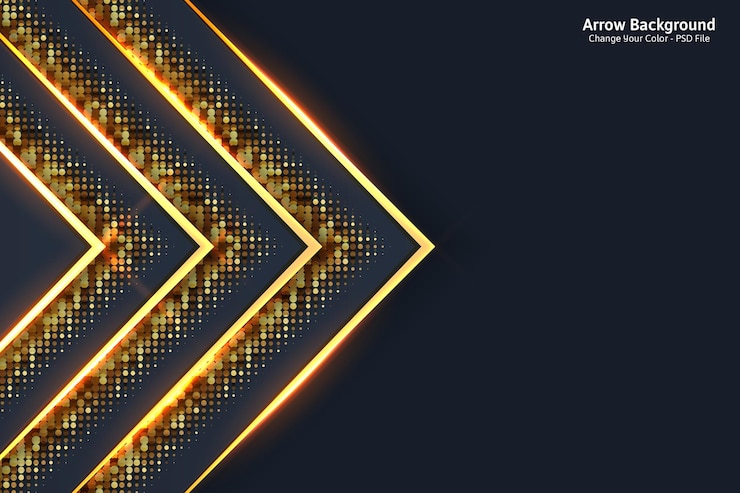 PSD Gratis abstract black layered background with golden halftone effect glitter dotted sparkles shine texture