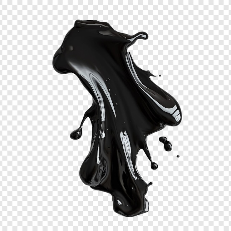 PSD gratuito abstract black liquid splash un rendering 3d dinamico