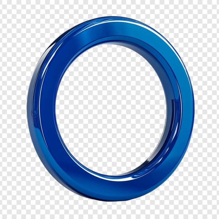 PSD Gratis abstract blue ring a 3d rendered shiny circle
