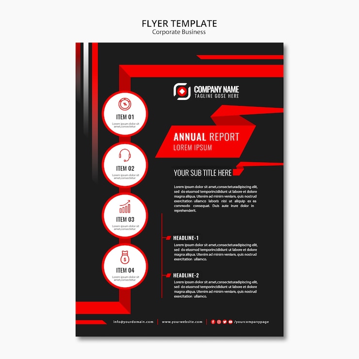 PSD gratuito abstract business flyer template
