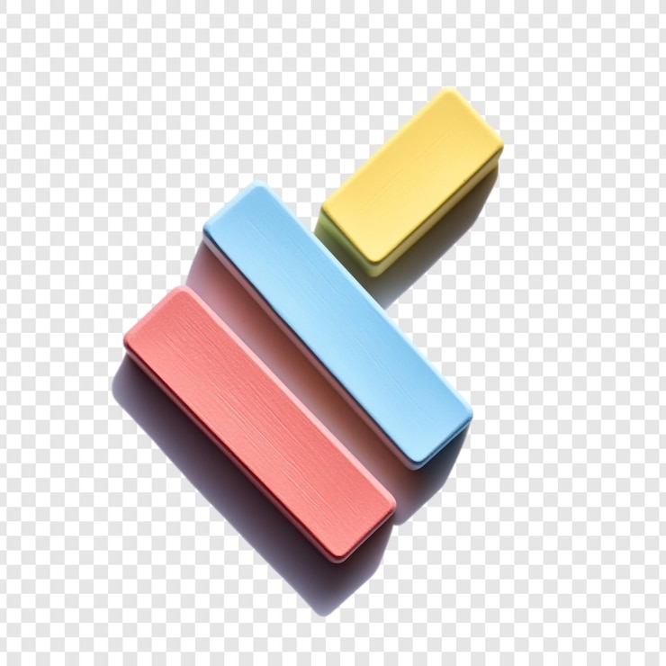 PSD gratuito abstract colorful blocks design colori pastel composizione minimalista tre