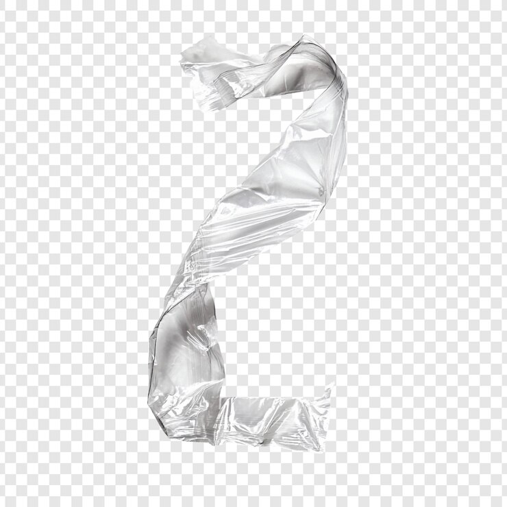 PSD gratuito abstract disegno a vortice di pellicola di plastica trasparente