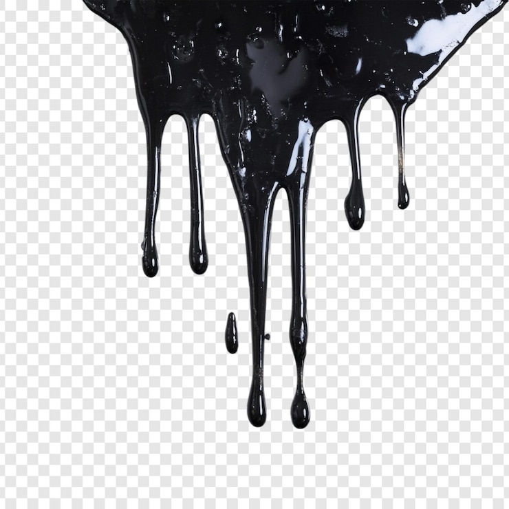 PSD Gratis abstract dripping black liquid