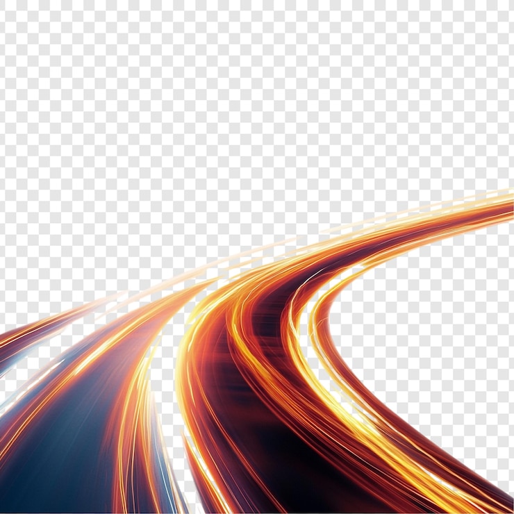PSD Gratis abstract dynamic road at night a visual representation of speed and movement