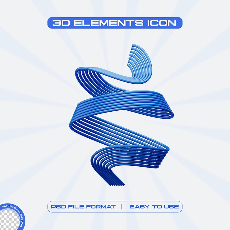 PSD Gratis abstract geometric shape 3d render illustration