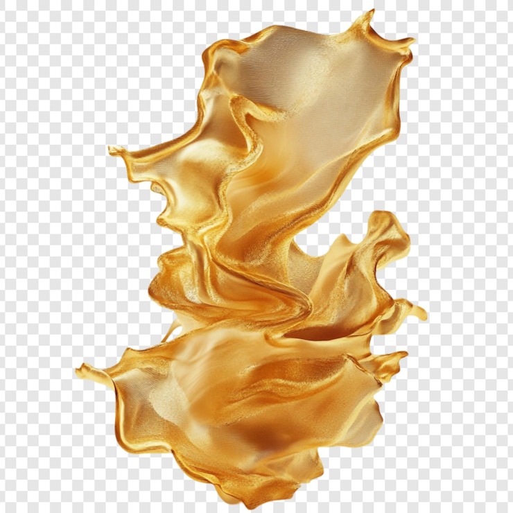 PSD Gratis abstract golden liquid splash a luxurious 3d render