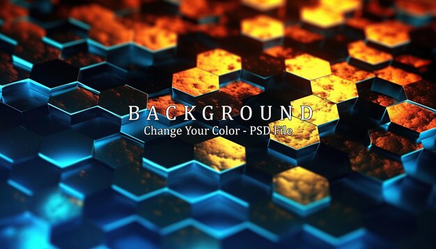 Abstract hexagon background Generative AI