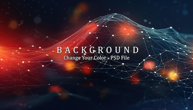 Abstract lines and dots connect background Generative AI
