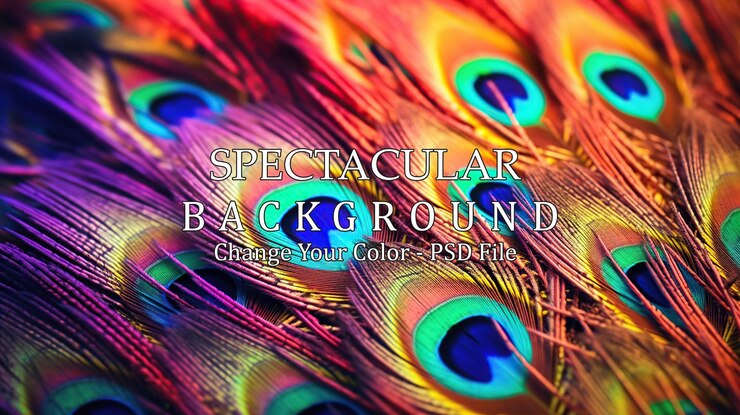 PSD Gratis abstract macro peacock feather