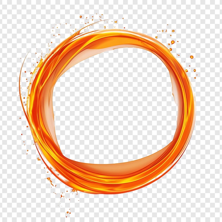 PSD Gratis abstract orange liquid circle splash design