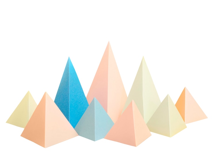 PSD Gratis abstract paper objects isolated on white background