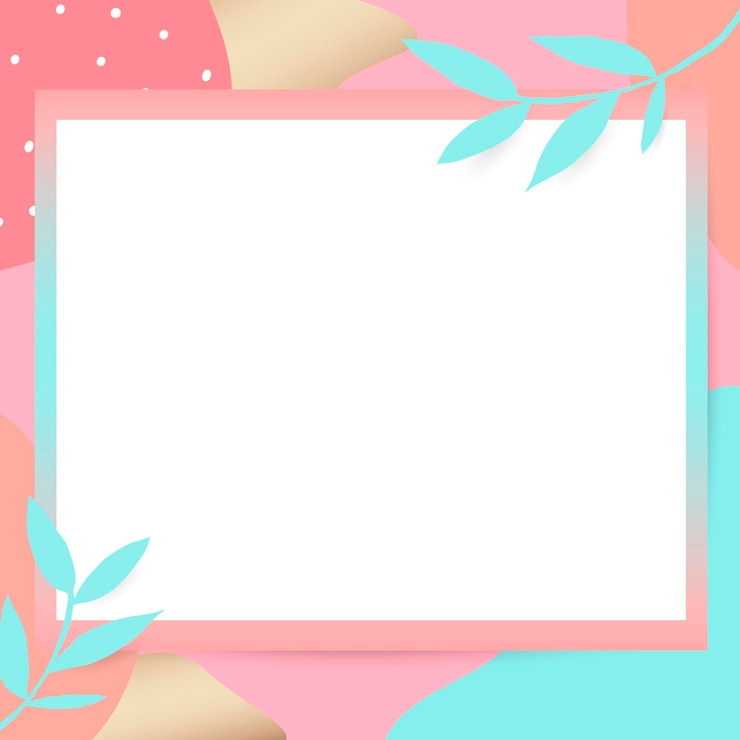 PSD Gratis abstract psd frame on coral memphis background