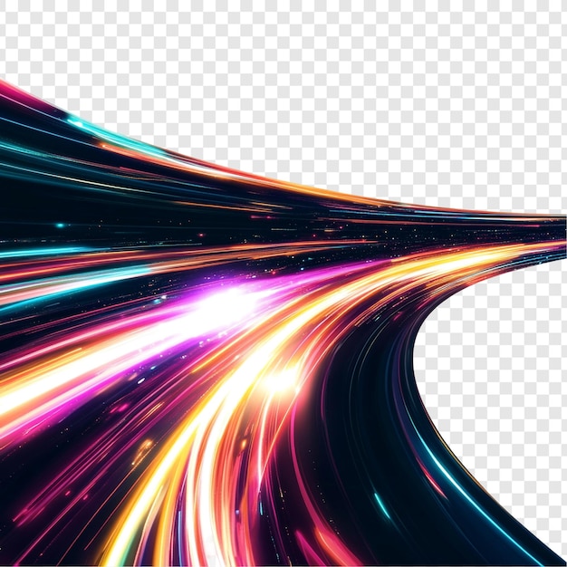 Abstract Speed of Light Trails Een levendige reis door neonkleuren