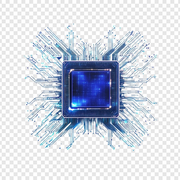 Abstract Tecnologia futuristica dei microchip digitali