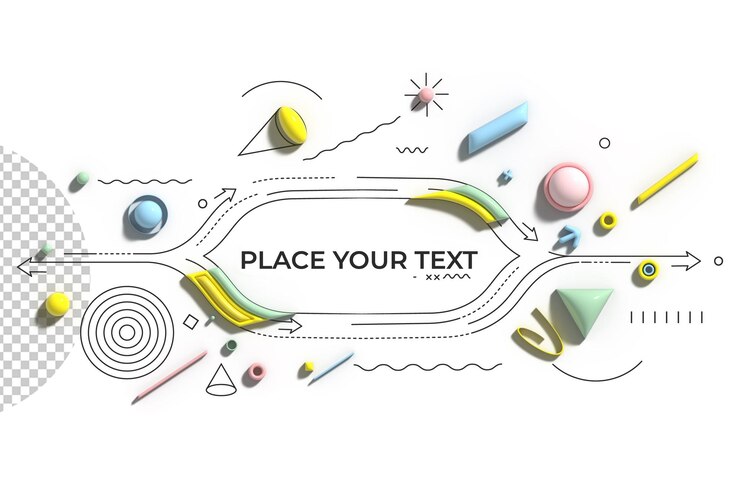 Gratis PSD abstracte achtergrond digitale 3d illustratie posterontwerp