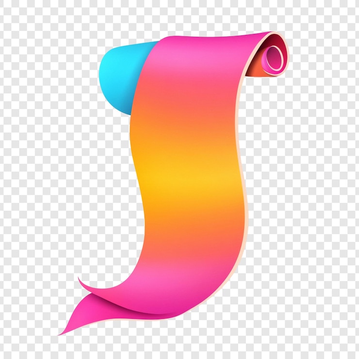 Gratis PSD abstracte kleurrijke rolpapierontwerp