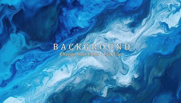 Abstracte kunst blauwe verf achtergrond Generatieve AI