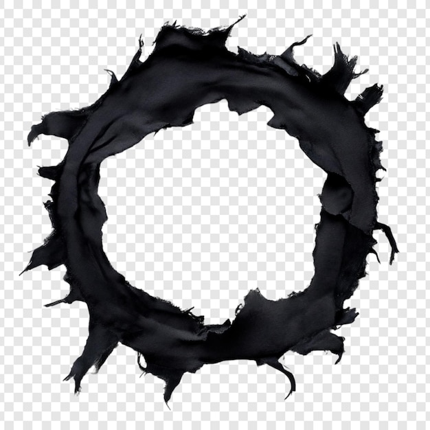 Abstracto Elemento de diseño gráfico del marco circular roto por el agujero negro