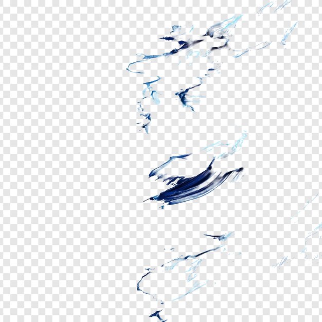 Abstracto Manchas de tinta azul sobre un fondo blanco