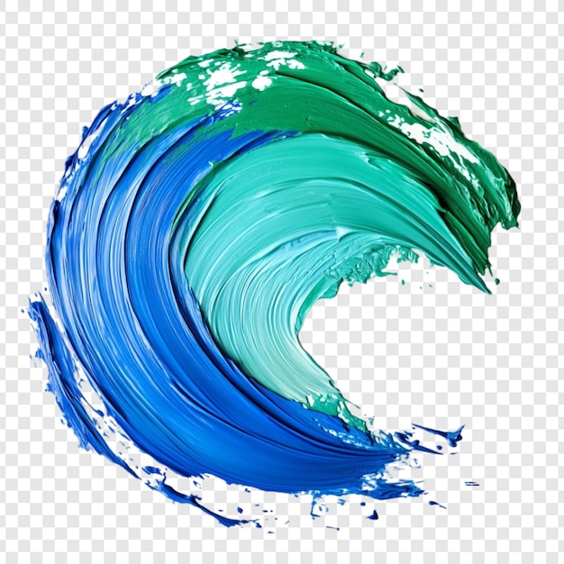 Abstracto Ola de pintura azul y verde