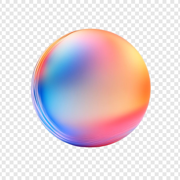 Abstracto Orbe Colorido Una esfera iridescente vibrante que muestra un espectro de colores