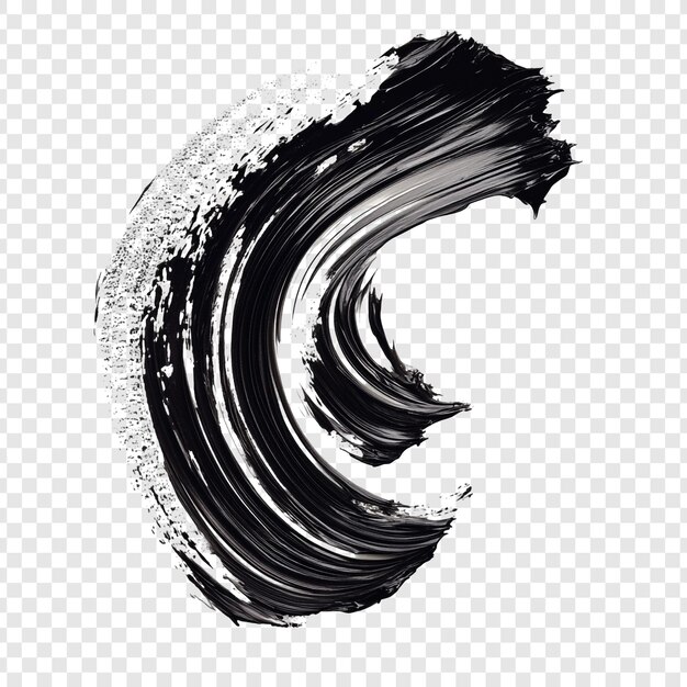 Abstracto El remolino de la tinta negra Una composición dinámica