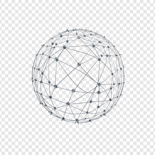 Abstracto Visualización de la conexión global de la red de esferas 3D