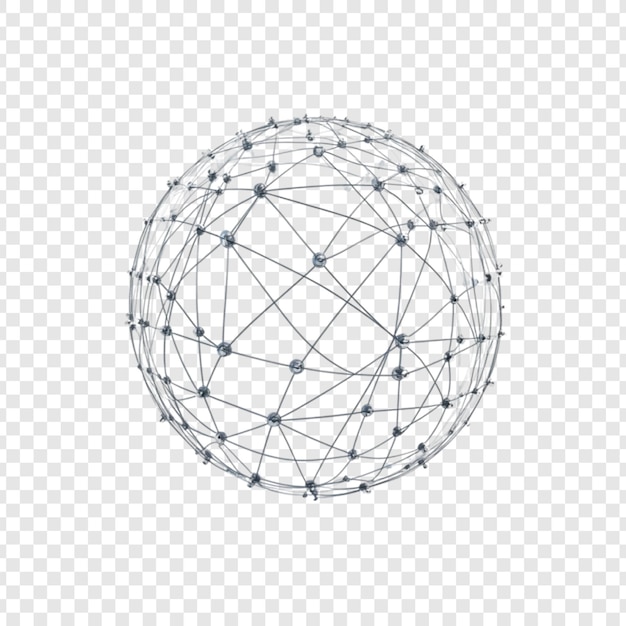 Abstracto Visualización de la conexión global de la red de esferas 3D