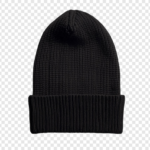 Accesorio de moda de invierno con sombrero de beanie de punto negro elegante