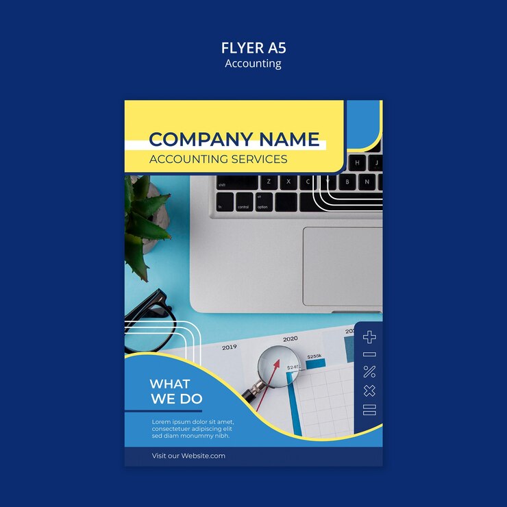 PSD Gratis accounting flyer template design