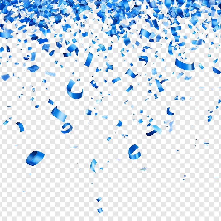 Gratis PSD achtergrond van de blauwe confettiviering