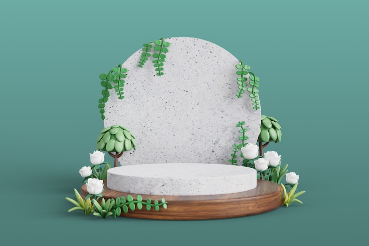 Gratis PSD achtergrond van het podium voor de verkoop van natuur