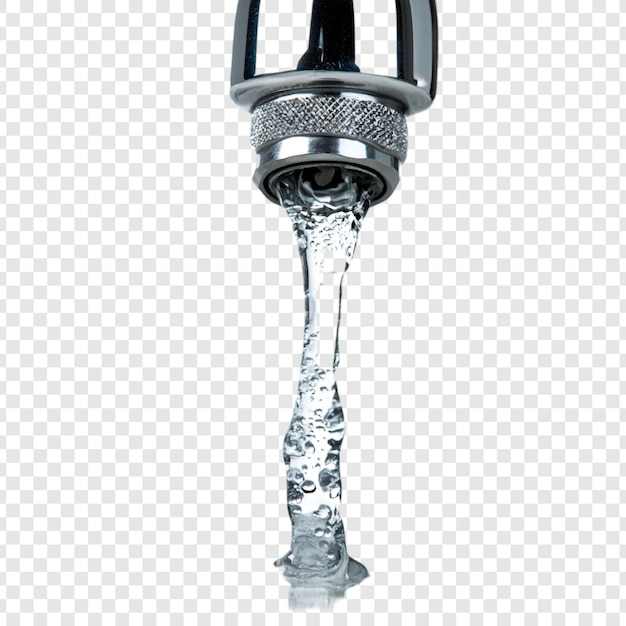 Acqua cristallina che scorre da un rubinetto
