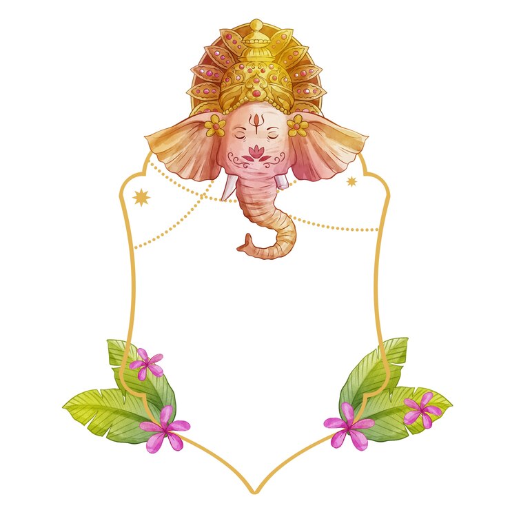 PSD gratuito acquerello ganesh isolato