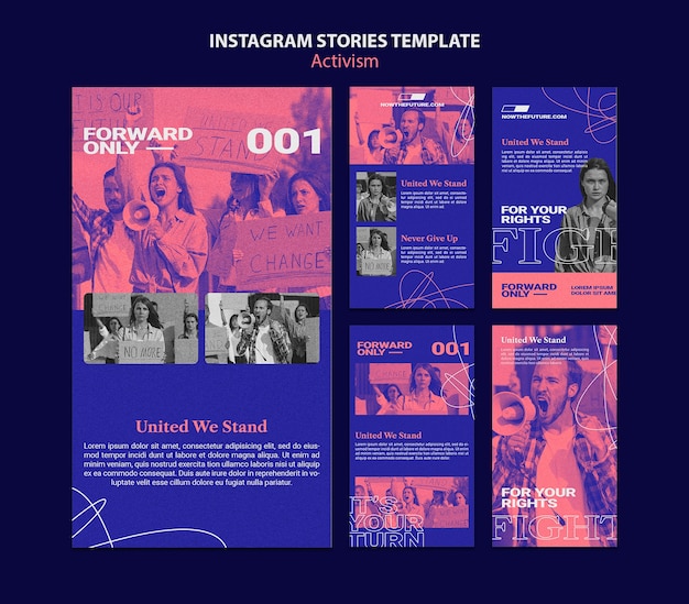 Activisme instagram verhalen sjabloon