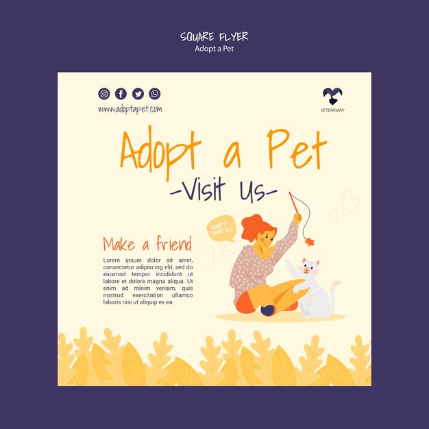 Adopta un diseño de volante cuadrado para mascotas