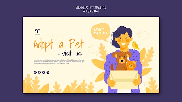 Adoptar una plantilla de banner para mascotas