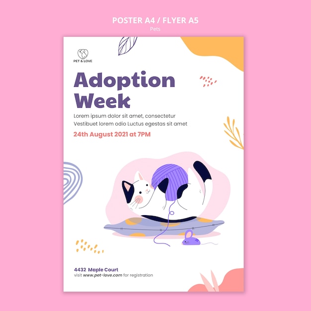 Adoptie week poster sjabloon