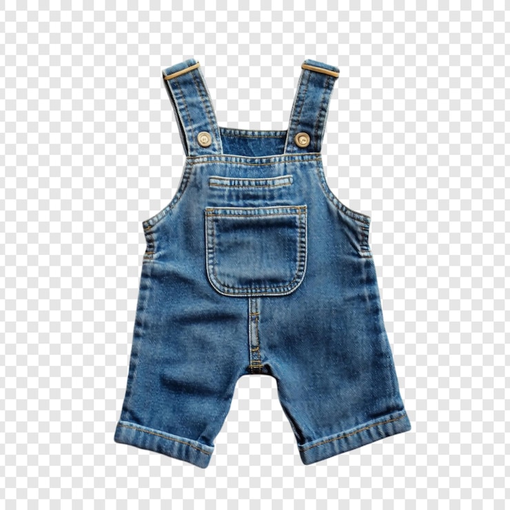PSD gratuito adorabile tuta di denim per bambini abiti di jeans blu per i più piccoli
