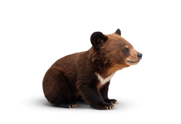 El adorable oso aislado
