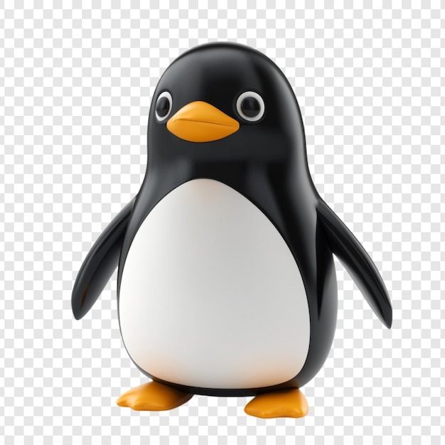 Adorable representación en 3D de un pingüino