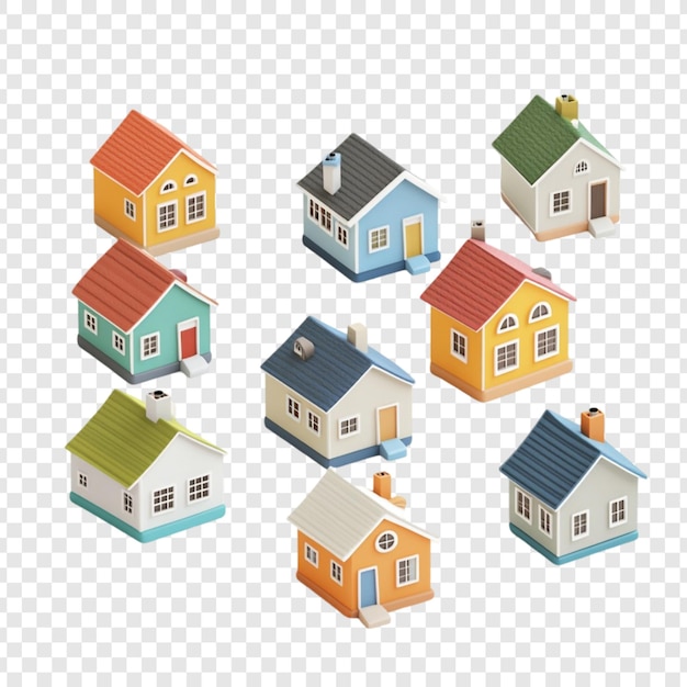 Adorables casas pequeñas coloridas vecindario de ensueño hogares felices hogar dulce