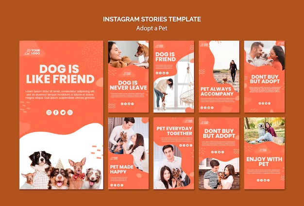 Adotta storie di instagram per animali domestici
