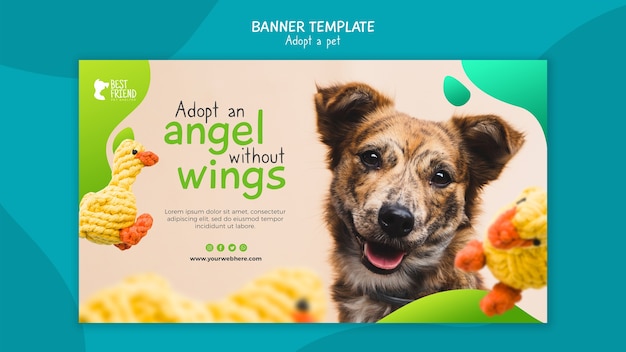Adotta un modello di banner cane amichevole