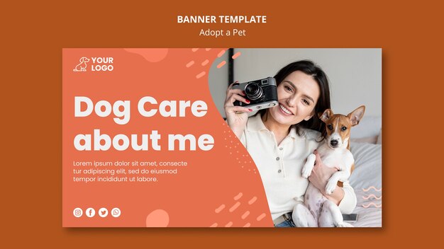 Adotta un modello di banner per animali domestici