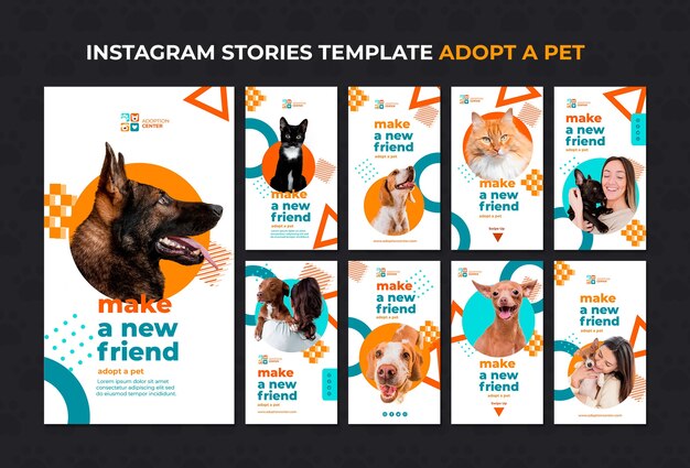 Adotta un modello di storie instagram per animali domestici